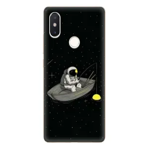 Силиконовый Чехол с принтом "Космонавты" на Xiaomi Mi8 Special Edition (Космонавт на рыбалке)