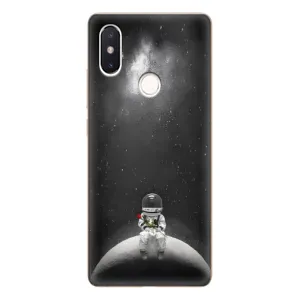 Силиконовый Чехол с принтом "Космонавты" на Xiaomi Mi8 Special Edition (Космонавт романтик)