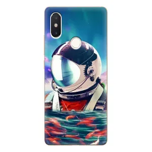 Силиконовый Чехол с принтом "Космонавты" на Xiaomi Mi8 Special Edition