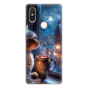 Чохли на Новий Рік Xiaomi Mi8 Special Edition (Кіт новорічний)