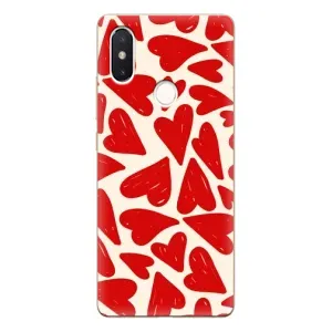 Чехлы с тематикой "Маленькие Сердечки" на Xiaomi Mi8 Special Edition (Красные сердечка)