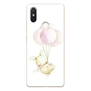 Силиконовый бампер с картинкой животных для Xiaomi Mi8 Special Edition (Кролик и шарики)