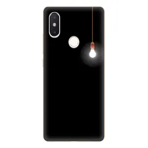 Чехол с картинками на черном фоне для Xiaomi Mi8 Special Edition (Лампочка)