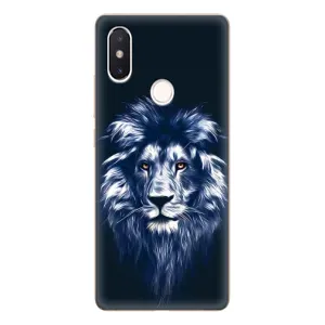 Чехол с картинкой на Xiaomi Mi8 Special Edition (Лев - синий)