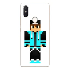 Чохли для Xiaomi Mi8 Special Edition (Персонажі МайнКрафт) (Хлопчик у блакитному)