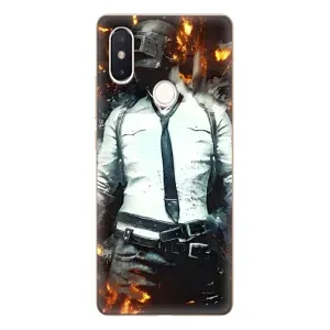 Силиконовый чехол с картинкой "Герой Pubg" на Xiaomi Mi8 Special Edition (Man Пубг)