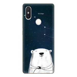 Силиконовый бампер с картинкой животных для Xiaomi Mi8 Special Edition (Медведица)