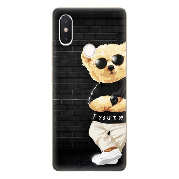Чехол с рисунком «Мишка в очках» для Xiaomi Mi 8 SE