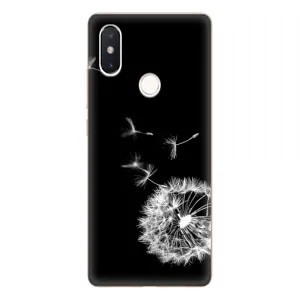 Силиконовый Чехол с одуванчиками на Xiaomi Mi8 Special Edition (Одуванчик на чёрном)