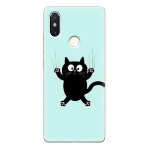 Силиконовый чехол с котиком для Xiaomi Mi8 Special Edition (Падающий кот)