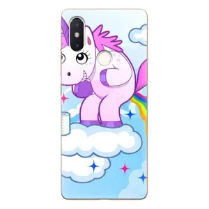 Чехол Unicorn на Xiaomi Mi8 Special Edition (Радуга единорожка)