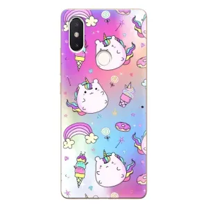 Чехол Unicorn на Xiaomi Mi8 Special Edition (Радуга и Единорог)