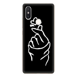 Чехлы (Знак сердечка) на Xiaomi Mi8 Special Edition (Сердце на черном)