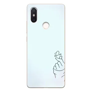 Чехлы (Знак сердечка) на Xiaomi Mi8 Special Edition (Сердце на голубом)