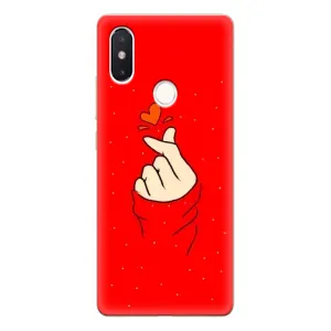 Чехлы (Знак сердечка) на Xiaomi Mi8 Special Edition (Сердце на красном)