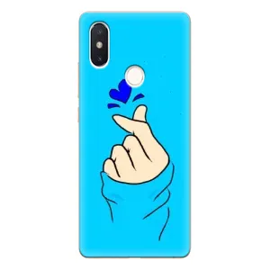 Чехлы (Знак сердечка) на Xiaomi Mi8 Special Edition (Сердце на синем)