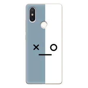 Чохли (ТПУ) (смішні стікери) для Xiaomi Mi8 Special Edition (Сіро-білий)