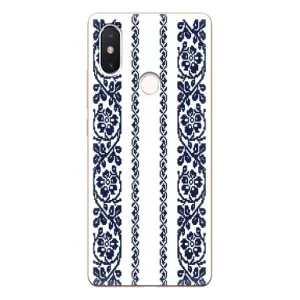 Силиконовый Чехол на Xiaomi Mi8 Special Edition с картинкой Вышиванки (Синяя вышиванка)