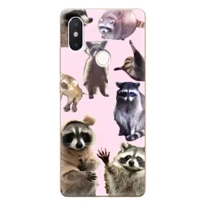 Силиконовый Чехол с Енотами на Xiaomi Mi8 Special Edition (Смешные Еноты)