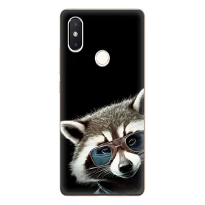 Силиконовый Чехол с Енотами на Xiaomi Mi8 Special Edition (Стильный Енот)