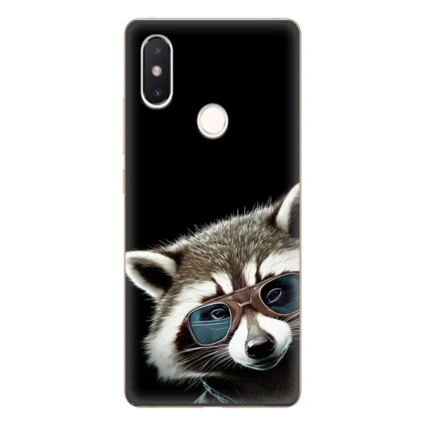 Чехол с рисунком «Стильный Енот» для Xiaomi Mi 8 SE