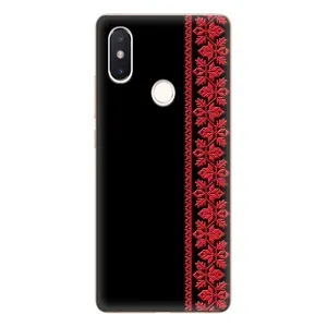Силиконовый Чехол на Xiaomi Mi8 Special Edition с картинкой Вышиванки (Вышиванка на черном)