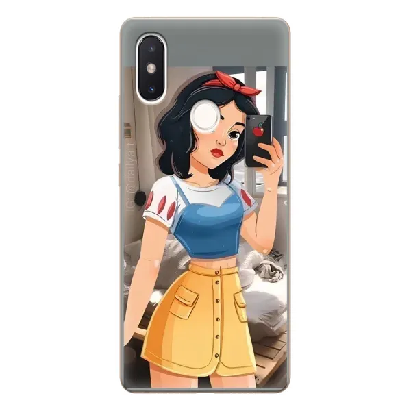 Чехол с рисунком «Белоснежка с телефоном» для Xiaomi Mi 8 SE