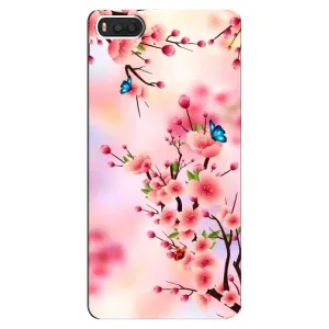 Чехол с принтом САКУРЫ на Xiaomi Mi8 (Бабочки на сакуре)