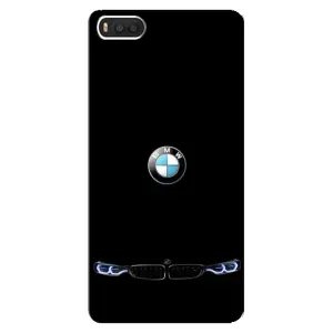 Силиконовый бампер с картинкой машины на Xiaomi Mi8 (Черный BMW)