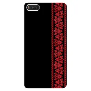 Силиконовый Чехол на Xiaomi Mi8 (Красная Вышиванка)