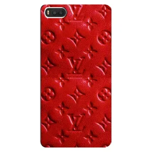 Текстурный Чехол Louis Vuitton для Сяоми Ми 8 (Красный ЛВ)