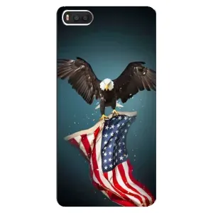 Чехол Флаг USA для Xiaomi Mi8 (Орел и флаг)