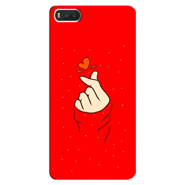 Чехол с рисунком «Сердце на красном» для Xiaomi Mi8 Чехол с рисунком «Сердце на красном» для Xiaomi Mi8