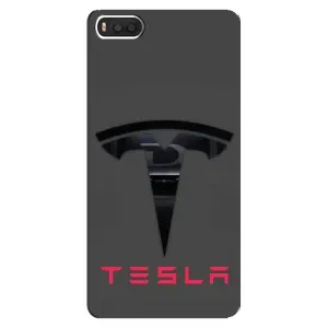 Силиконовый бампер с картинкой машины на Xiaomi Mi8 (Logo TESLA)