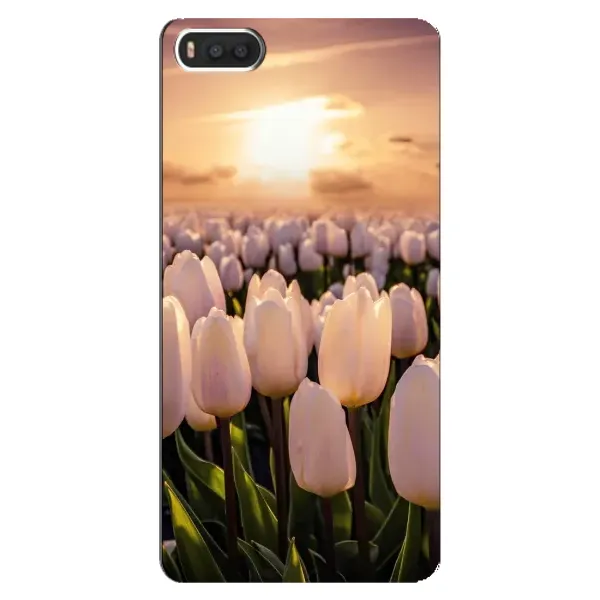 Чехол с рисунком «Закат с цветами» для Xiaomi Mi8