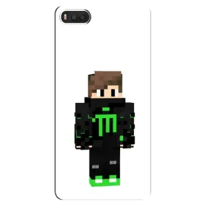 Чехлы для Xiaomi Mi8 (Персонажи Майн Крафт) (Зеленый мальчик)