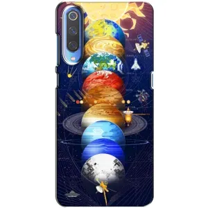 Чехол (ТПУ) с планетами на Xiaomi Mi 9 (Арт планети)