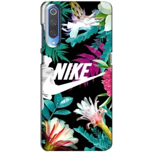 Силиконовый Чехол на Xiaomi Mi 9 с картинкой Nike (Цветочный Nike)
