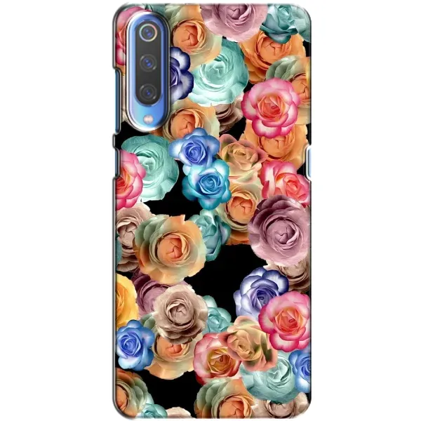 Чехол с рисунком «Цветы на черном» для Xiaomi Mi 9 Чехол с рисунком «Цветы на черном» для Xiaomi Mi 9
