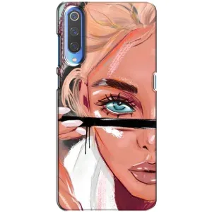 Силіконовый Чохол на Xiaomi Mi 9 з картинкой Модных девушек (Дівчина та вії)