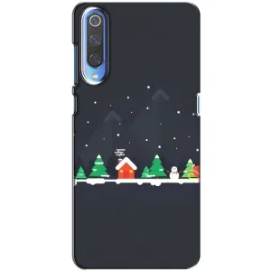 Силіконовий бампер на різдво для Xiaomi Mi 9 (Місто зимове)