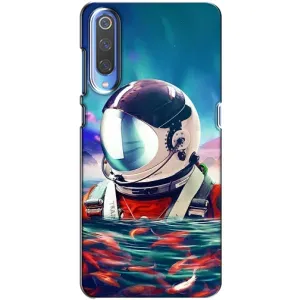 Силиконовый Чехол с принтом "Космонавты" на Xiaomi Mi 9 (Космонавт в воде)