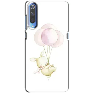 Силиконовый бампер с картинкой животных для Xiaomi Mi 9 (Кролик и шарики)