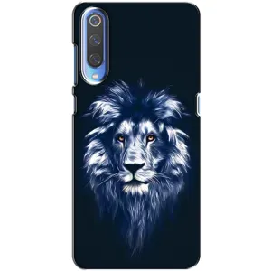 Чехол с картинкой на Xiaomi Mi 9 (Лев - синий)