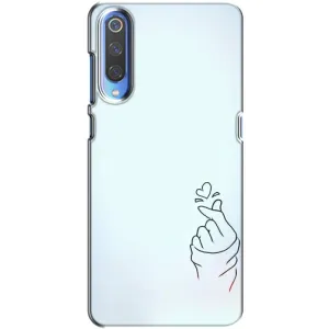 Чехлы (Знак сердечка) на Xiaomi Mi 9 (Сердце на голубом)
