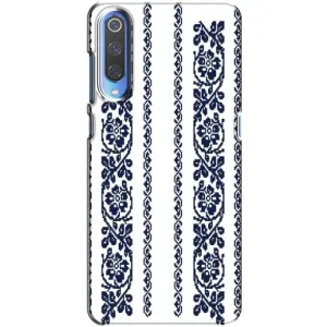 Силиконовый Чехол на Xiaomi Mi 9 с картинкой Вышиванки (Синяя вышиванка)