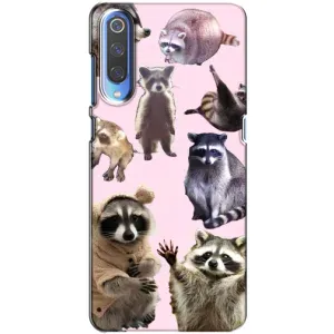 Силиконовый Чехол с Енотами на Xiaomi Mi 9 (Смешные Еноты)