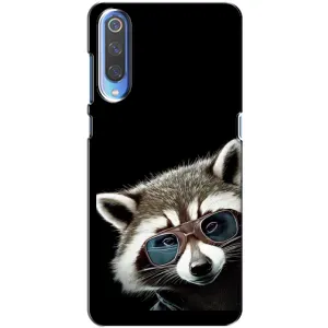 Силиконовый Чехол с Енотами на Xiaomi Mi 9 (Стильный Енот)
