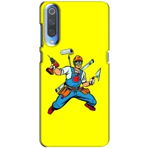 Силиконовый бампер (Работники) на Xiaomi Mi 9 (Строитель)