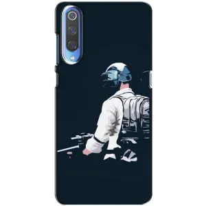 Силиконовый чехол с картинкой "Герой Pubg" на Xiaomi Mi 9 (В экиперовке)
